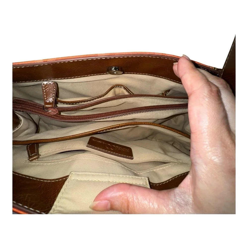 Nine & Co Tangerine Orange Small Handbag Purse